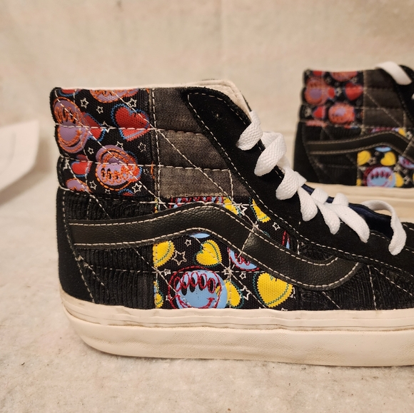 Vans UNISEX Sk8-Hi 38 DX Anaheim "Positivity Patchwork Black" Hightop Sneakers - Picture 12 of 12